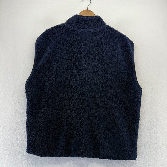 Vintage Orvis Vest Men's XL Blue Fleece Sherpa Deep Pile Pockets Preppy 90s USA - Picture 7 of 11